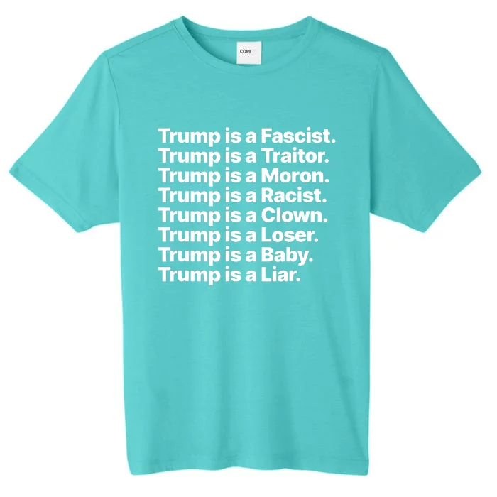 Trump Is A Fascist Traitor Moron Racist Clown Loser Liar ChromaSoft Performance T-Shirt