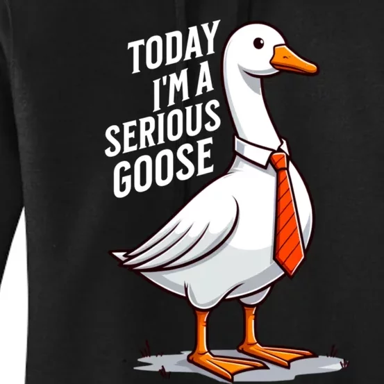 Today IM A Serious Goose Funny Silly Goose Cute Women's Pullover Hoodie