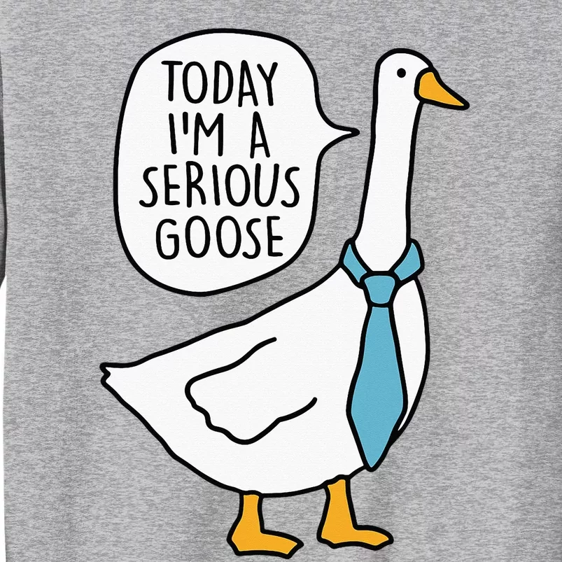 Today IM A Serious Goose Funny Serious Goose Tall Sweatshirt