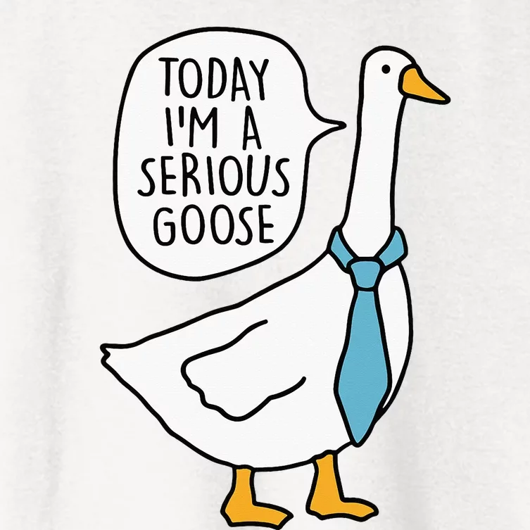 Today IM A Serious Goose Funny Serious Goose Women's Crop Top Tee