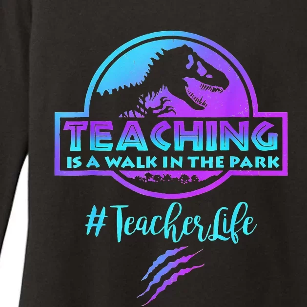 Teaching is a Walk in Park Teacher Life Funny Mother's Day Womens CVC Long Sleeve Shirt