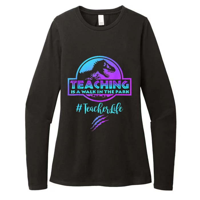 Teaching is a Walk in Park Teacher Life Funny Mother's Day Womens CVC Long Sleeve Shirt