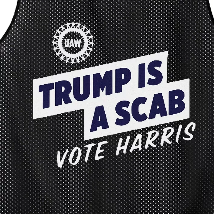 Trump Is A Scab Vote Harris 2024 Mesh Reversible Basketball Jersey Tank