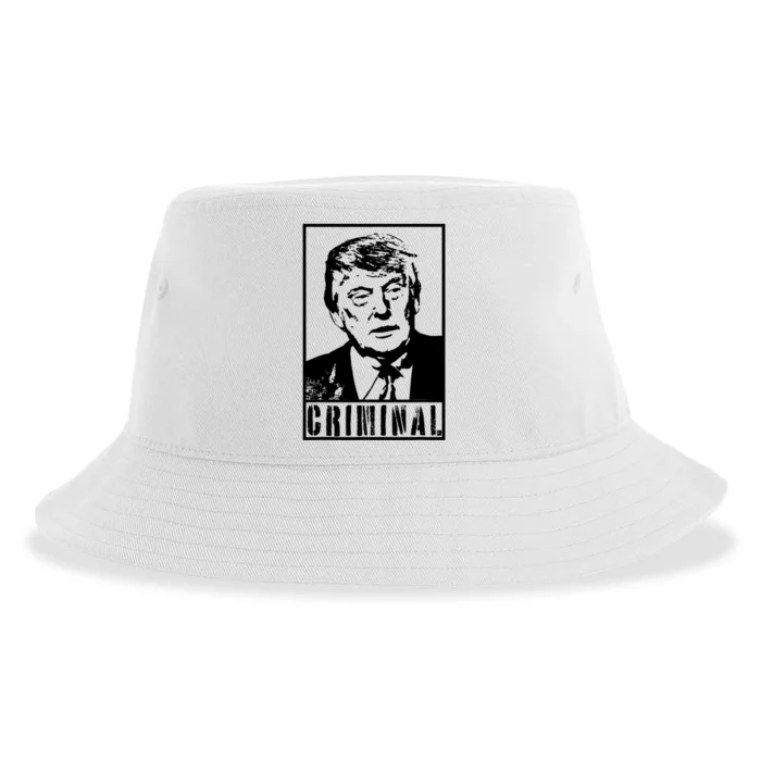 Trump Is A Criminal Anti Trump Impeach The President Sustainable Bucket Hat