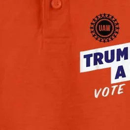 Trump Is A Scab Vote Kamala Harris Funny Uaw Red Dry Zone Grid Performance Polo