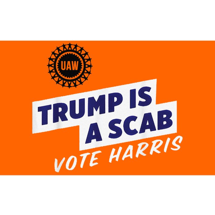 Trump Is A Scab Vote Kamala Harris Funny Uaw Red Bumper Sticker