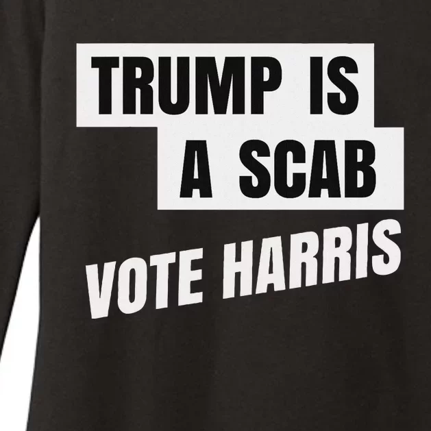 Trump Is A Scab Vote Harris Womens CVC Long Sleeve Shirt