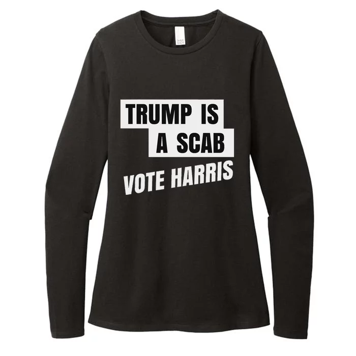 Trump Is A Scab Vote Harris Womens CVC Long Sleeve Shirt