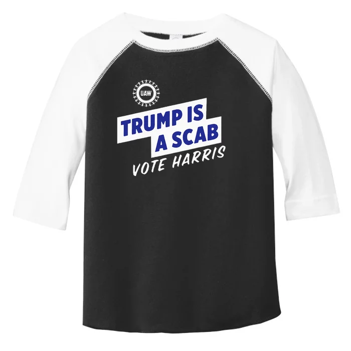 Trump Is A Scab Vote Harris 2024 President Election Toddler Fine Jersey T-Shirt