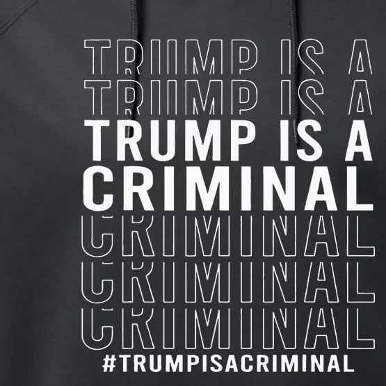 Trump Is A Criminal Trump For Prison Performance Fleece Hoodie