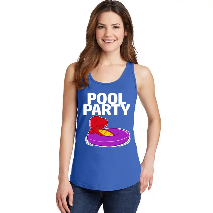 Tgiftrex In A Floater Pool Party Cool Gift Ladies Essential Tank