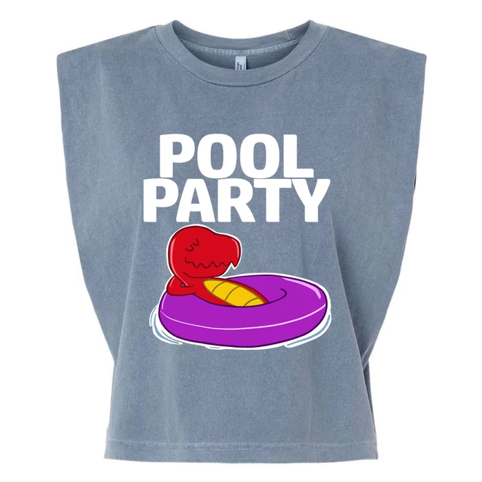 Tgiftrex In A Floater Pool Party Cool Gift Garment-Dyed Women's Muscle Tee