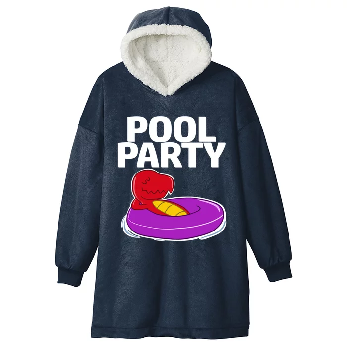 Tgiftrex In A Floater Pool Party Cool Gift Hooded Wearable Blanket