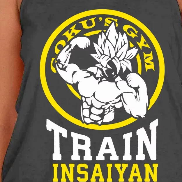 Train Insaiyan Anime Gym And Workout Motivational Premium Women's Knotted Racerback Tank