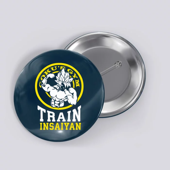 Train Insaiyan Anime Gym And Workout Motivational Premium Button