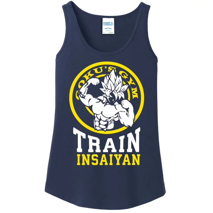 Train Insaiyan Anime Gym And Workout Motivational Premium Ladies Essential Tank