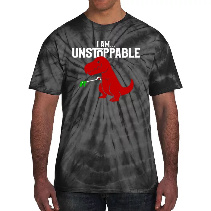 Trex I Am Unstoppable Dinosaur Funny Tie-Dye T-Shirt