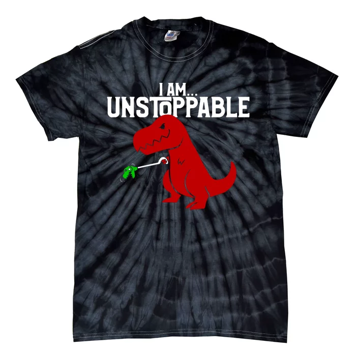 Trex I Am Unstoppable Dinosaur Funny Tie-Dye T-Shirt