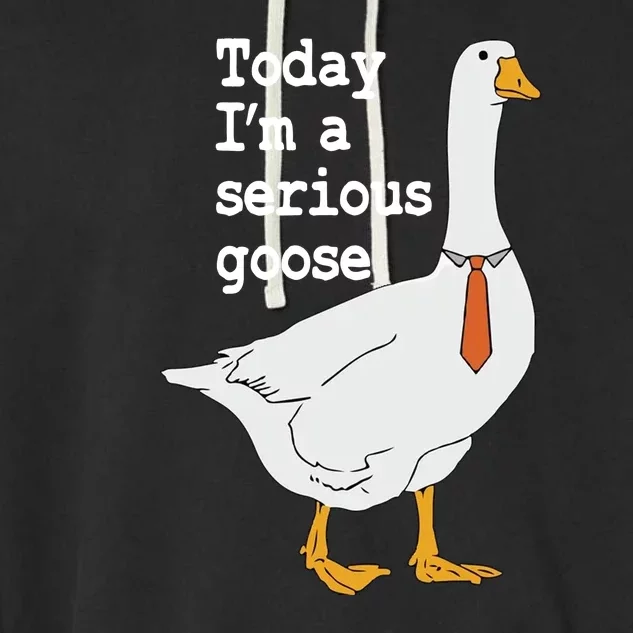 Today Im A Serious Goose Silly Humor Garment-Dyed Fleece Hoodie