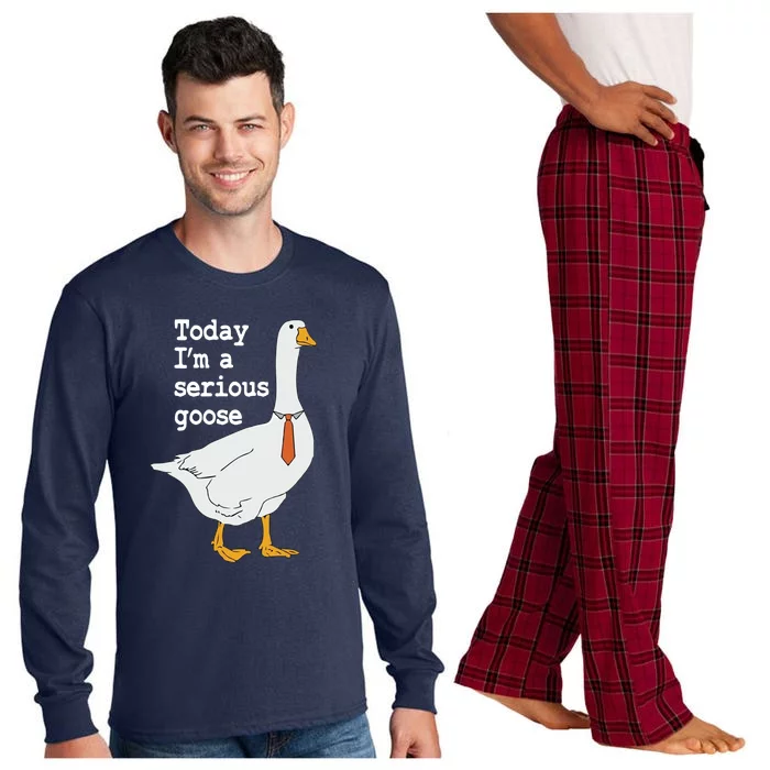 Today Im A Serious Goose Silly Humor Long Sleeve Pajama Set