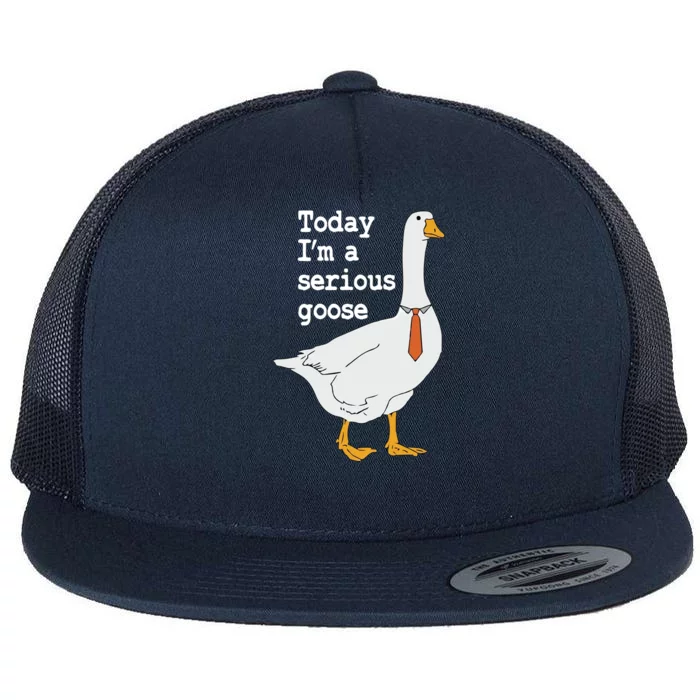 Today Im A Serious Goose Silly Humor Flat Bill Trucker Hat