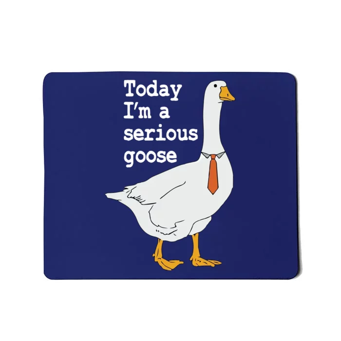 Today Im A Serious Goose Silly Humor Mousepad