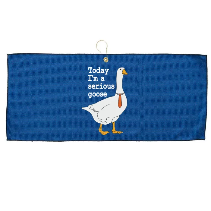 Today Im A Serious Goose Silly Humor Large Microfiber Waffle Golf Towel