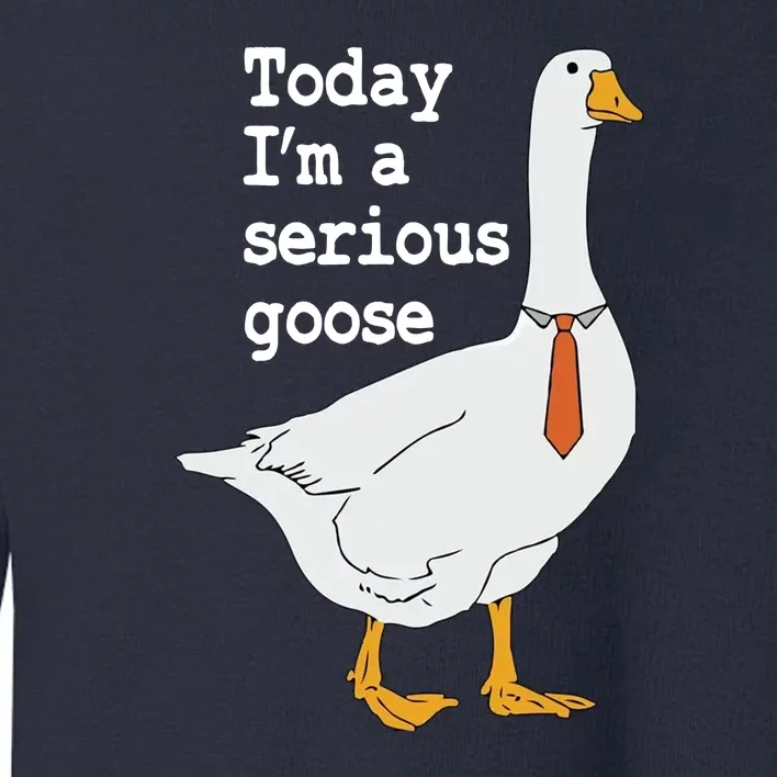 Today Im A Serious Goose Silly Humor Toddler Sweatshirt