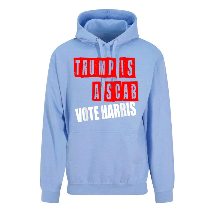 Trump Is A Scab Vote Kamala Harris 2024 Unisex Surf Hoodie