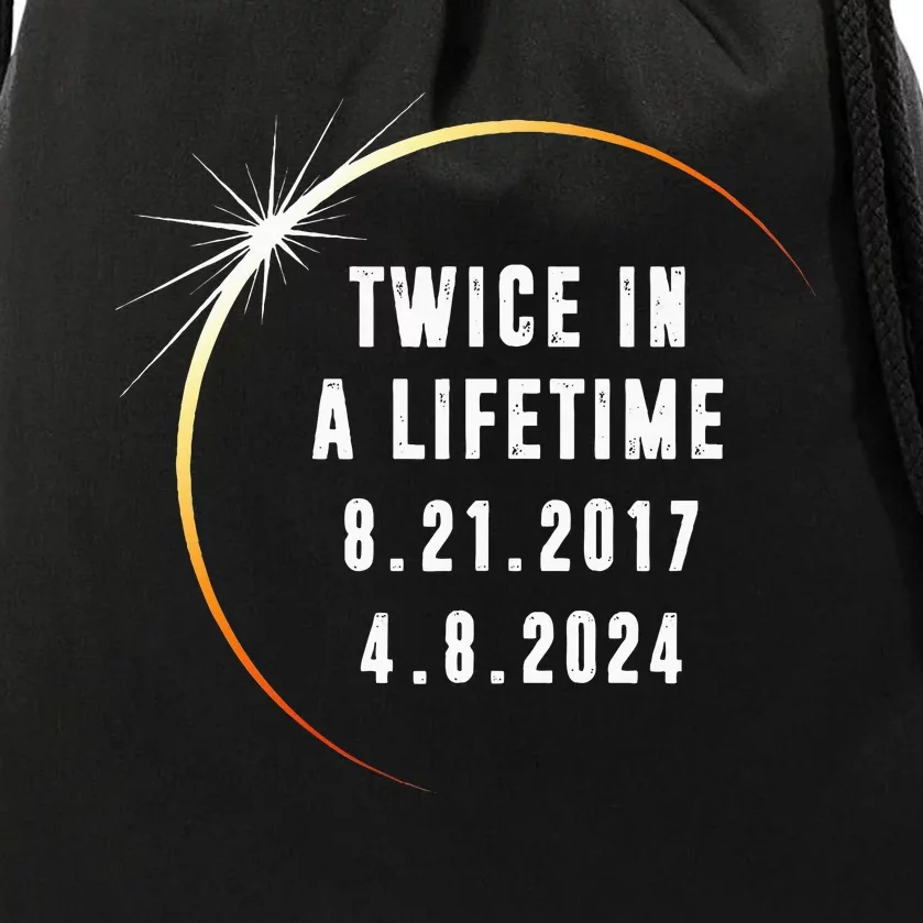 Twice In a Lifetime Total Solar Eclipse 2024 Drawstring Bag