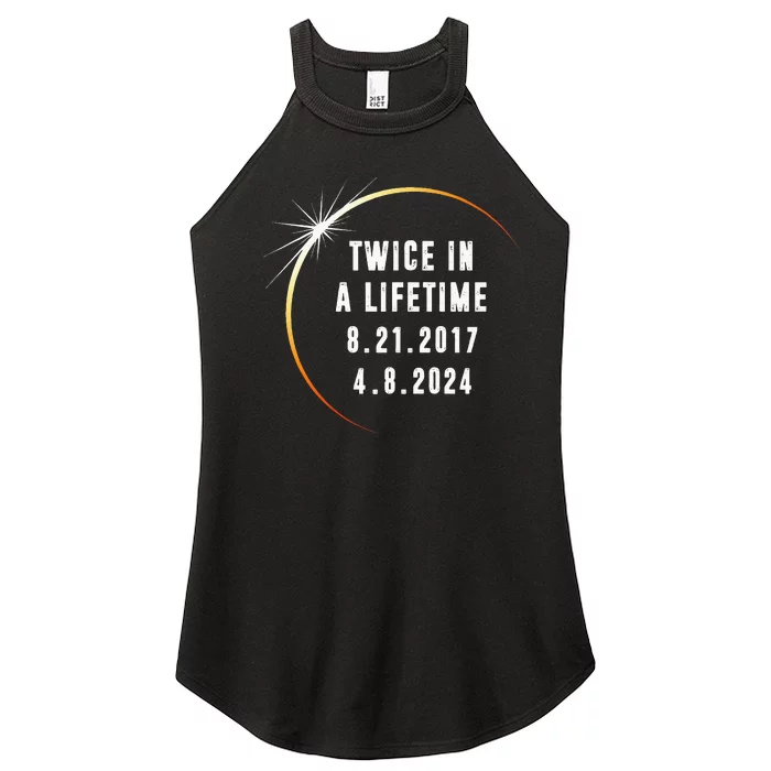 Twice In a Lifetime Total Solar Eclipse 2024 Women’s Perfect Tri Rocker Tank