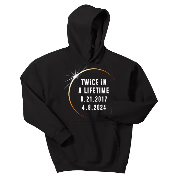 Twice In a Lifetime Total Solar Eclipse 2024 Kids Hoodie