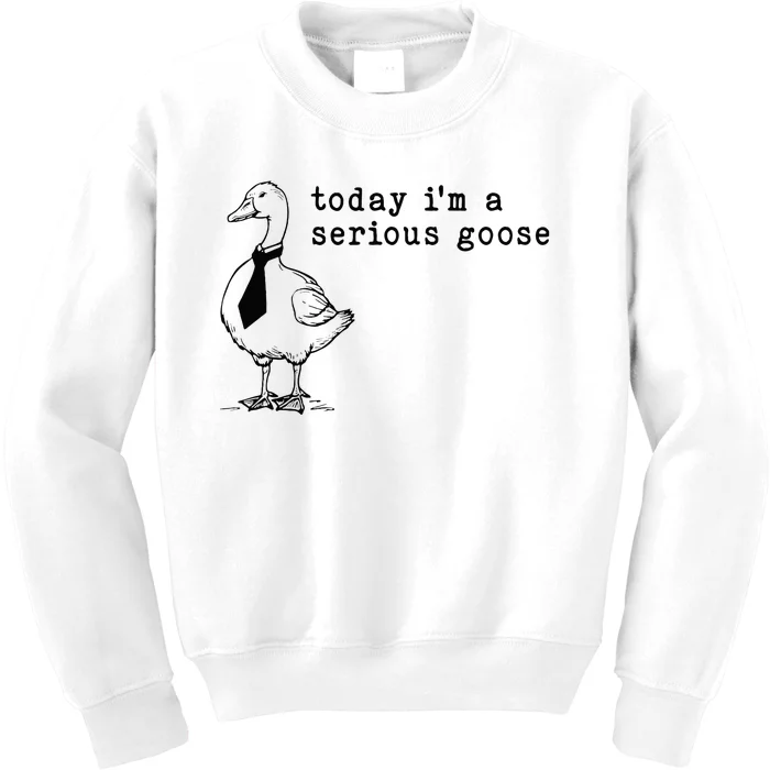 Today IM A Serious Goose Kids Sweatshirt