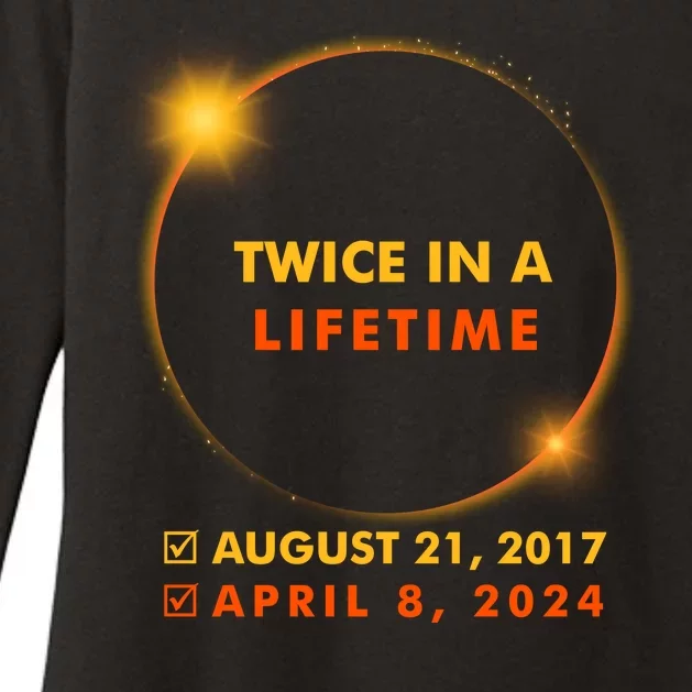 Twice In A Lifetime Solar Eclipse August 21 2017 April 8 2024 Womens CVC Long Sleeve Shirt