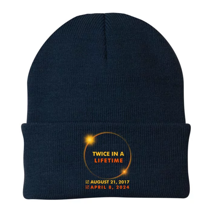 Twice In A Lifetime Solar Eclipse August 21 2017 April 8 2024 Knit Cap Winter Beanie