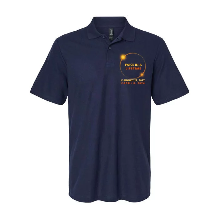 Twice In A Lifetime Solar Eclipse August 21 2017 April 8 2024 Softstyle Adult Sport Polo