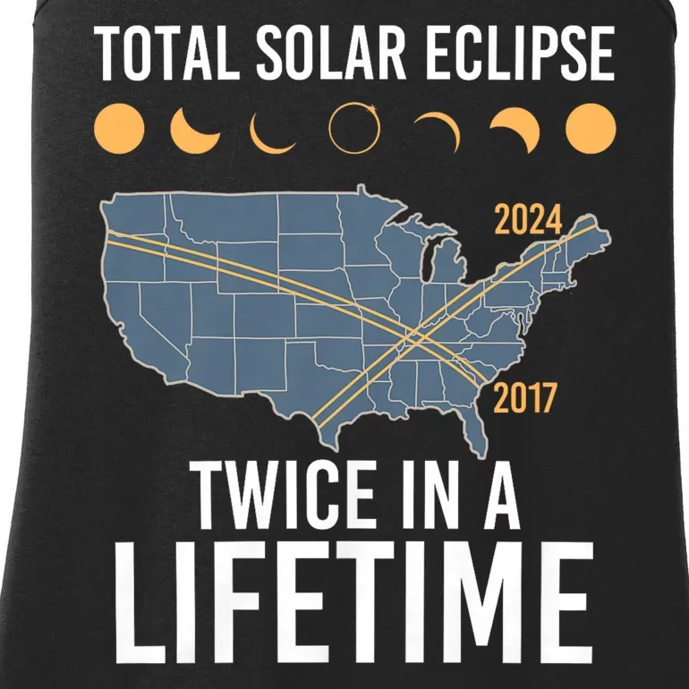 Twice In A Lifetime Solar Eclipse 2024 Total Eclipse Ladies Essential Tank