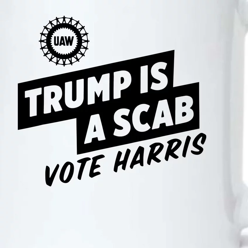 Trump Is A Scab Vote Harris Black Color Changing Mug