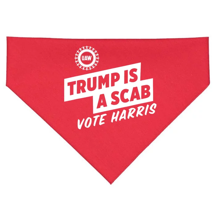 Trump Is A Scab Vote Harris USA-Made Doggie Bandana