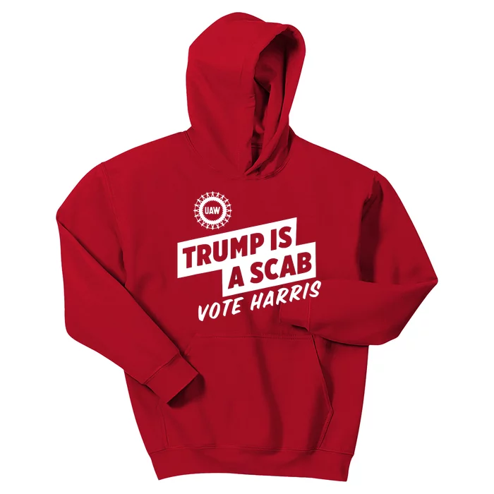 Trump Is A Scab Vote Harris Kids Hoodie