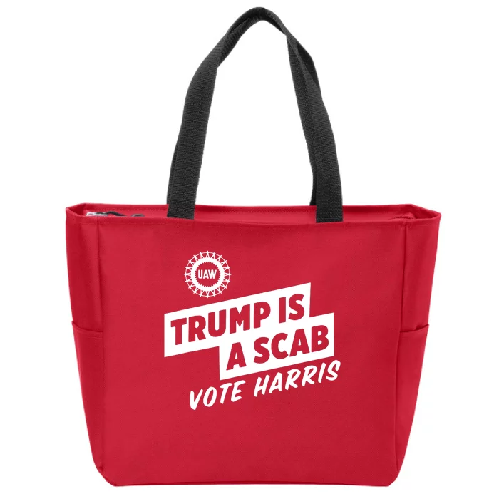 Trump Is A Scab Vote Harris Zip Tote Bag