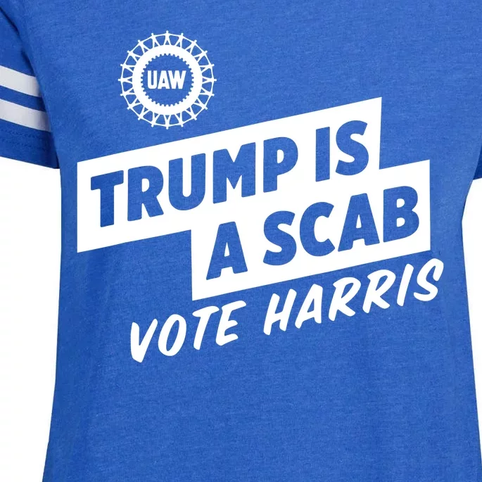 Trump Is A Scab Vote Harris Enza Ladies Jersey Football T-Shirt