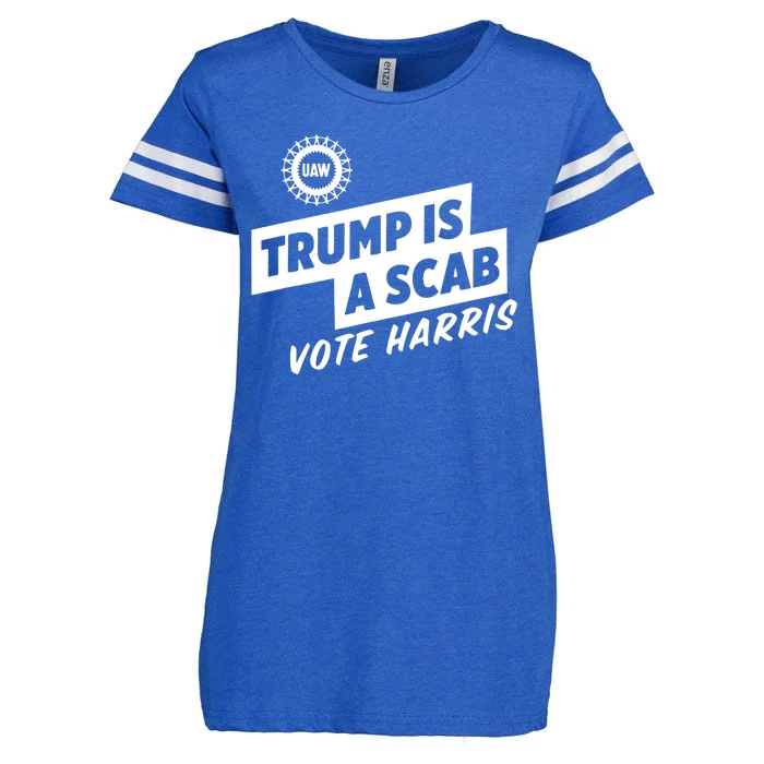 Trump Is A Scab Vote Harris Enza Ladies Jersey Football T-Shirt