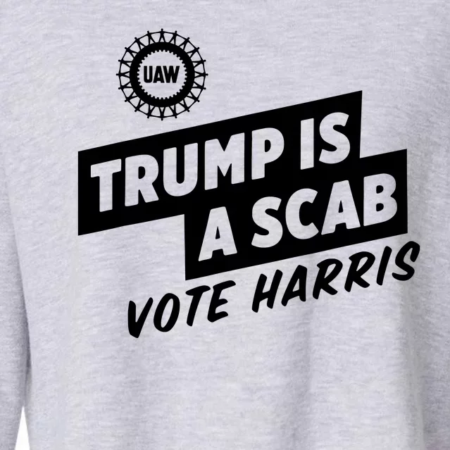 Trump Is A Scab Vote Harris Cropped Pullover Crew