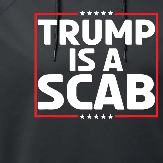 Trump Is A Scab Performance Fleece Hoodie