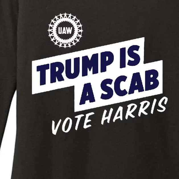 Trump Is A Scab Vote Harris 2024 Womens CVC Long Sleeve Shirt