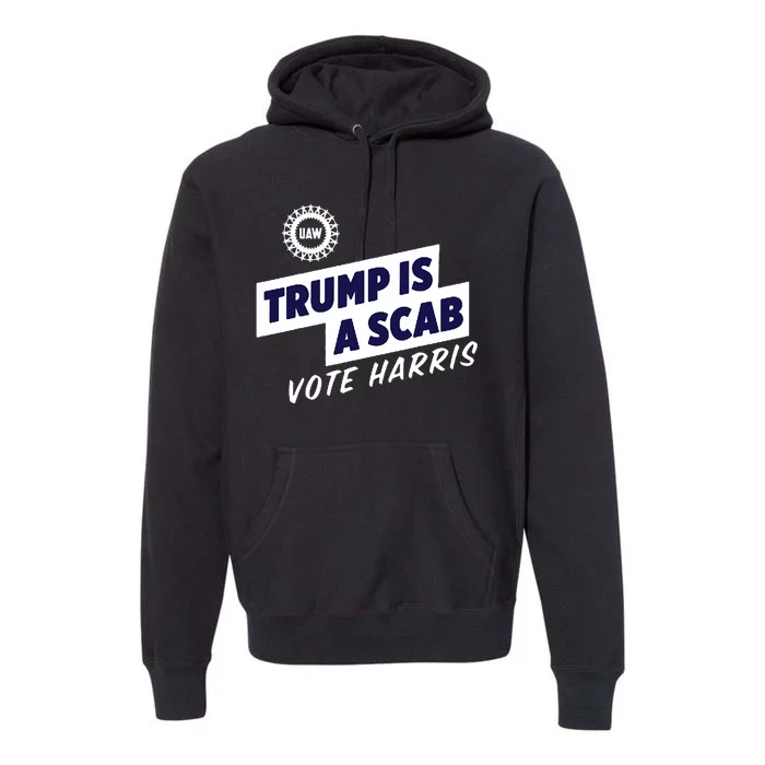 Trump Is A Scab Vote Harris 2024 Premium Hoodie