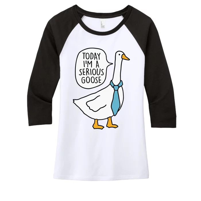 Today IM A Serious Goose Women's Tri-Blend 3/4-Sleeve Raglan Shirt