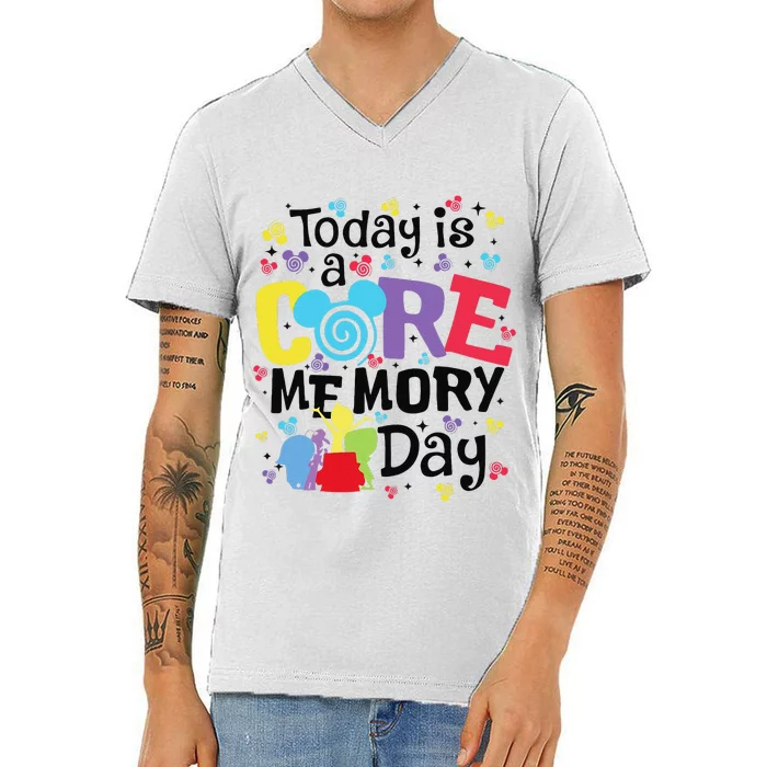 Today Is A Core Memory Day Funny Emotions Out V-Neck T-Shirt