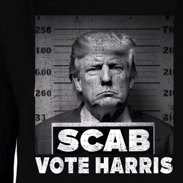 Trump Is A Scab Vote Kamala Harris 2024 Womens Funnel Neck Pullover Hood